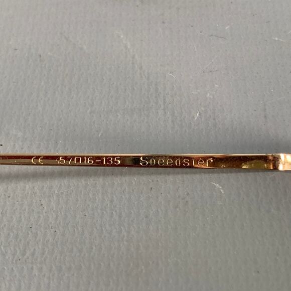 OLIVER PEOPLES Speedster Gold Metal Narrow Aviator Sunglasses - Picture 5 of 6